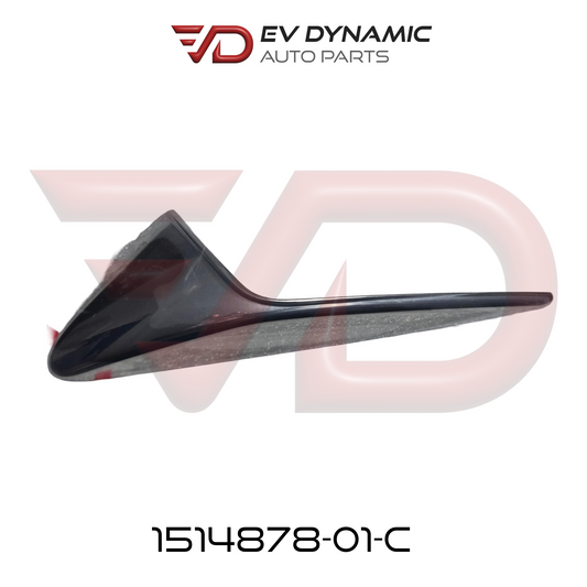 Moldura de repetidor lateral OEM para Tesla M3/Y/S/X - Cromo Aero Rib - Lado derecho 1514878-01-C